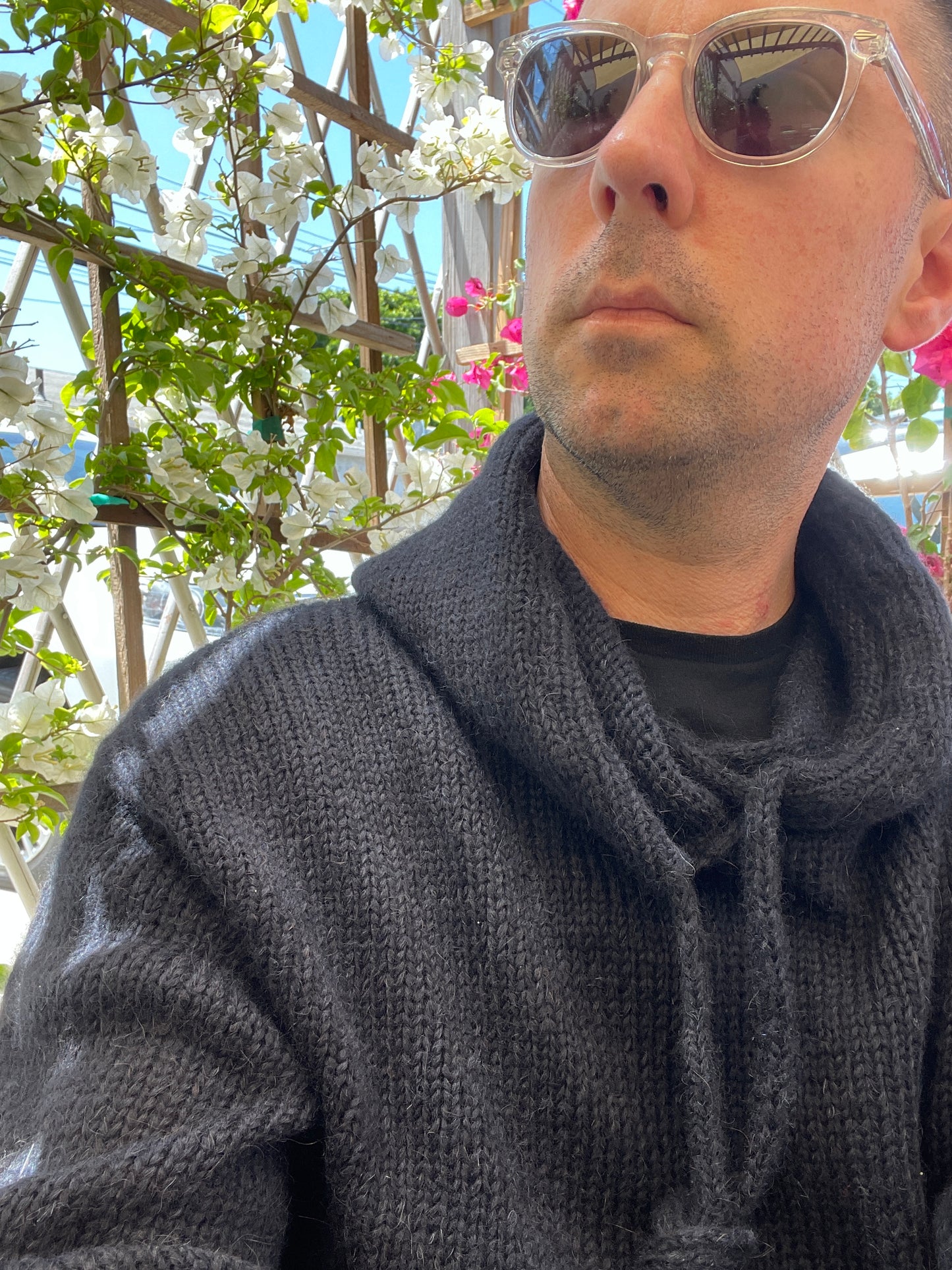 Menswear Sample Sale - Wool, Mohair & Nylon Unisex Knit Hoodie